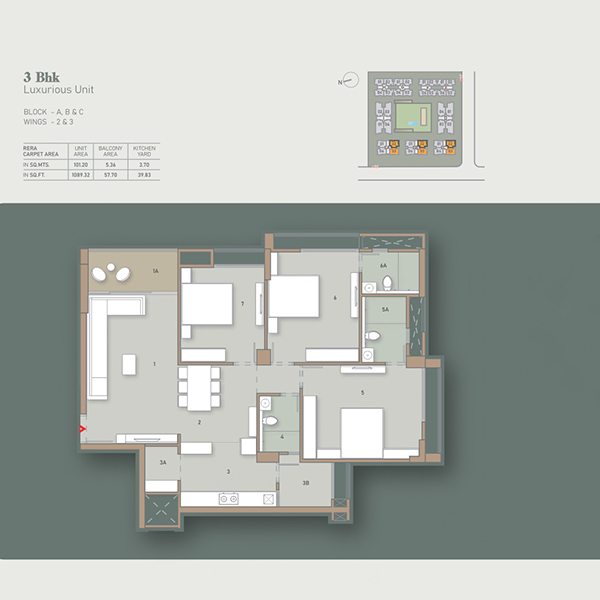 ORCHID PICCADILLY 2.5 BHK 1371sqft