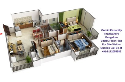 ORCHID PICCADILLY 2.5 BHK 1371sqft